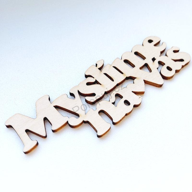 Myslíme na Vás / 10 cm - dřevěný nápis z překližky / nápisy na věnce