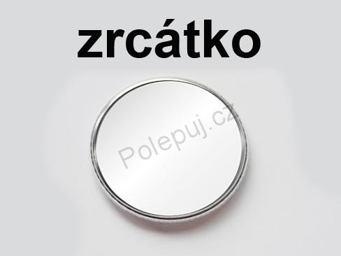 Svatba - svatební placka - zrcátko - 56 mm - ptačci puntík - B037