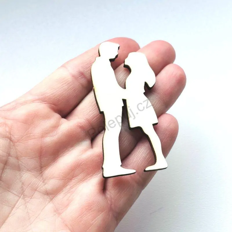 Postavy / milenci / snoubenci / pár - dekorace z překližky na domečky, scrapbook a další tvoření / laser výřezy