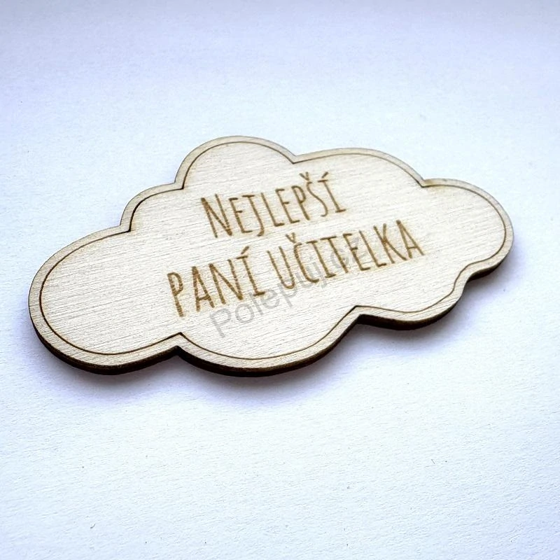 Nejlepší paní učitelka - cedulka z dřevěné překližky