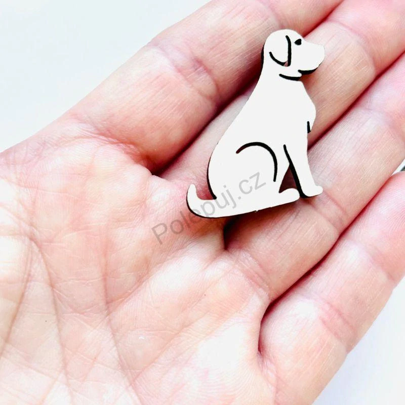 Pes / pejsek z dřevěné překližky - výřezy na tvoření a dekorace