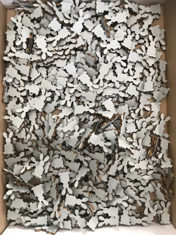 Zajíčci 3 cm - velikonoční dekorace / materiál na tvoření