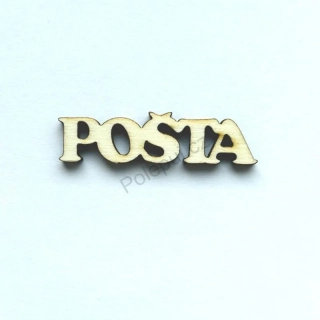 Pošta - mini nápis z překližky / na tvoření a dekorace