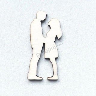 Postavy / milenci / snoubenci / pár - dekorace z překližky na domečky, scrapbook a další tvoření / laser výřezy