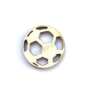 Fotbalový míč / balón - výřezy z dřevěné překližky - materiál na tvoření 