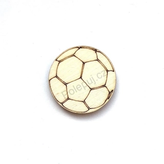 Fotbalový míč plný / balón - výřezy z dřevěné překližky - materiál na tvoření 