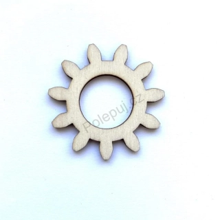 Ozubená kola 4 cm - Dřevěné výřezy z překližky na tvoření a dekorace